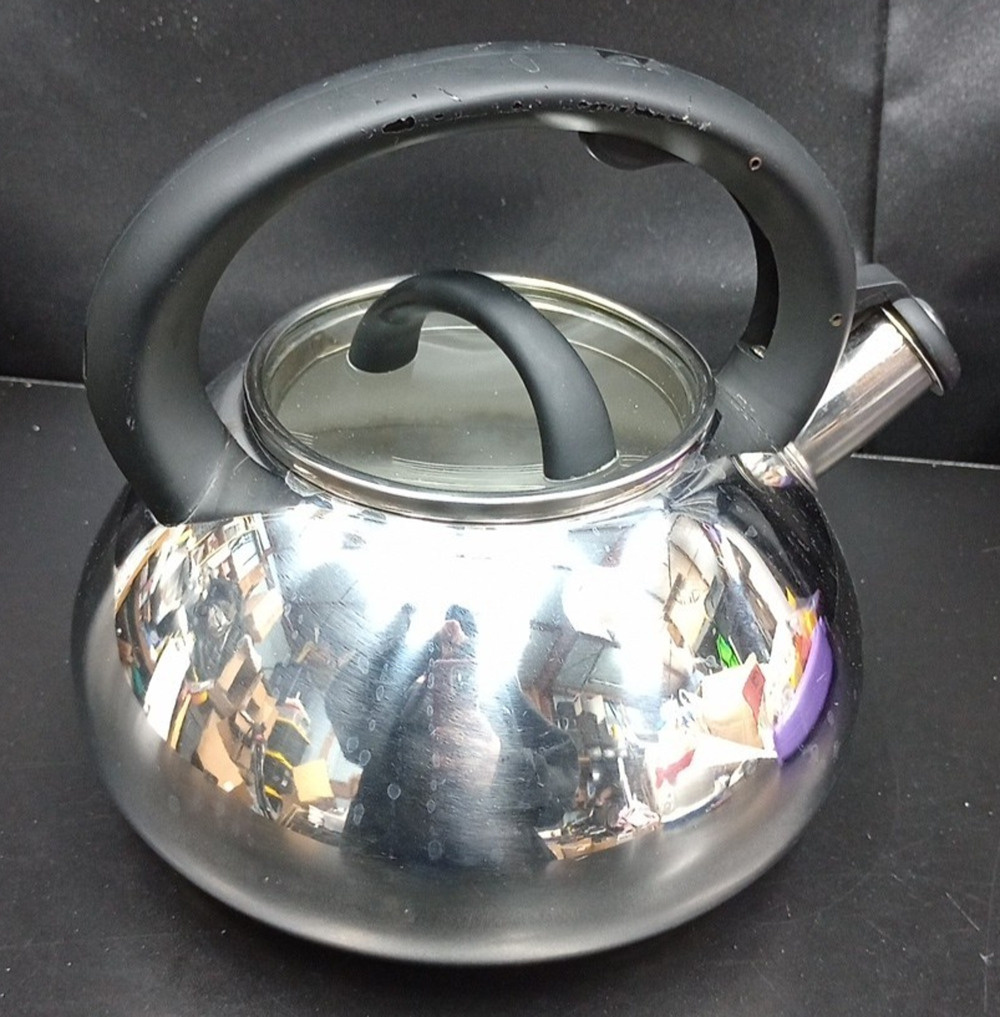 Brandani Stainless Steel Whistling Tea Kettle Kitchenware Series 3qt